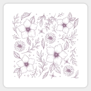 Floral Pattern-Purple Sticker